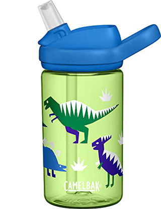 Picture of CamelBak Eddy+ Kids BPA-Free Water Bottle with Straw, 14oz, green, Model Number: 2282301040