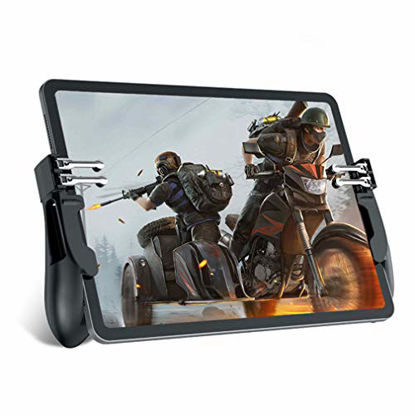 Picture of Mobile Game Controller for iPad/Tablets, EMISH Six Finger Game Joystick Handle Trigger Aim Button L1R1 L2R2 Shooter Gamepad for PUBG/Fornite/Knives Out/Call of Duty