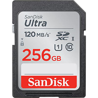 Picture of SanDisk 256GB Ultra SDXC UHS-I Memory Card - 120MB/s, C10, U1, Full HD, SD Card - SDSDUN4-256G-GN6IN