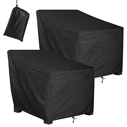 Picture of Outdoor Chair Covers 2 Pack, ALSTER Patio Chair Covers(35" L x 40" W x 33" H), Durable and Waterproof Black Covers for Lounge Deep Seat, Rain Snow Dust Wind-Proof