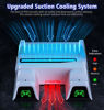 Picture of OIVO PS5 Stand with Suction Cooling Fan and Dual Controller Charger Station for Playstation 5 PS5 Console, Suction Cooler Fan with Charging Dock Station and 12 Games Storage- 2 IN1 Cable Included