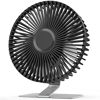 Picture of SLENPET 6 inch USB Desk Fan, Upgraded Strong Airflow, 4 Speeds, Ultra-quiet, 90°Rotation for Better Cooling, Portable Mini Powerful Desktop Fan, Small Personal Fan for Home Office, Metal Base, Silver