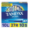Picture of Tampax Pearl Plastic Tampons, Multipack, Light/Regular/Super Absorbency, Unscented, 47 Count
