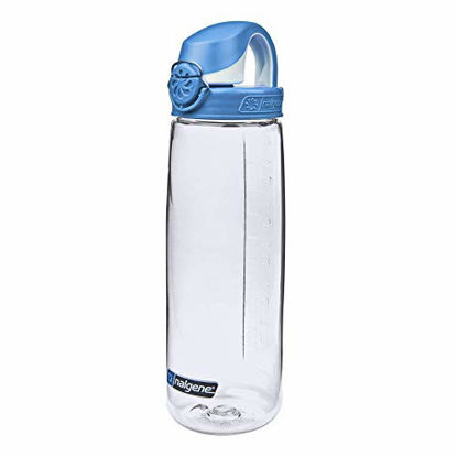 Picture of Nalgene Tritan On The Fly Water Bottle, Clear with Blue/White, 24Oz