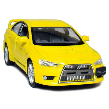 Picture of 5 2008 Mitsubishi Lancer Evolution X 1:36 Scale (Yellow) by Kinsmart