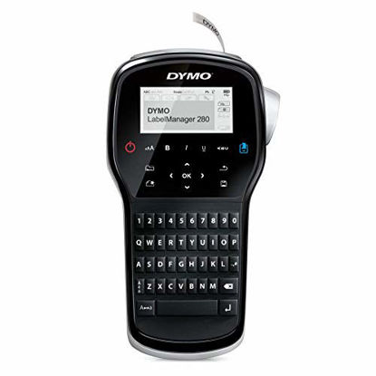 Picture of DYMO Label Maker | LabelManager 280 Rechargeable Portable Label Maker, Easy-to-Use, One-Touch Smart Keys, QWERTY Keyboard, PC and Mac Connectivity, for Home & Office Organization