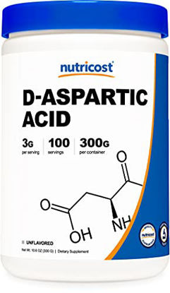 Picture of Nutricost D-Aspartic Acid (DAA) Powder 300G - Pure D Aspartic Acid