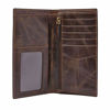 Picture of Fossil Men's Derrick Leather Executive Checkbook Wallet, Dark Brown, (Model: ML3683201)