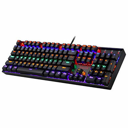 Picture of Redragon K551 Mechanical Gaming Keyboard RGB LED Rainbow Backlit Wired Keyboard with Red Switches for Windows Gaming PC (104 Keys, Black)