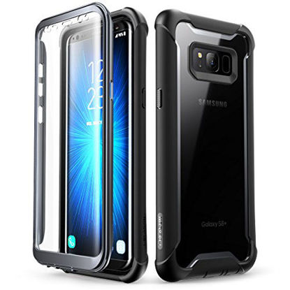 Picture of i-Blason Case for Galaxy S8+ Plus 2017 Release, Ares Full-Body Rugged Clear Bumper Case with Built-in Screen Protector for Samsung Galaxy S8+ Plus (Black)