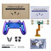 Picture of eXtremeRate Chameleon Purple Blue Dawn Programable Remap Kit for PS4 Controller with Upgrade Board & Redesigned Back Shell & 4 Back Buttons - Compatible with JDM-040/050/055 - Controller NOT Included