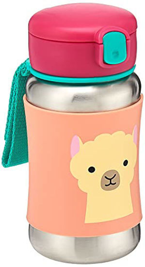 Zoo Stainless Steel Little Kid Straw Bottle