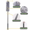 Picture of Upgraded Microfiber Duster for Cleaning with Extension Pole(Stainless Steel)31.5-100 Inch, with Bendable Head. Cleaner with Long Extendable Handle for Cleaning High Cobweb,Ceiling Fan,Blinds,Furniture