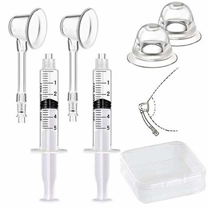 Picture of Inverted Nipple Puller 2 PC Nipple Aspirator Corrector Women Nipple Suckers for Flat Nipples