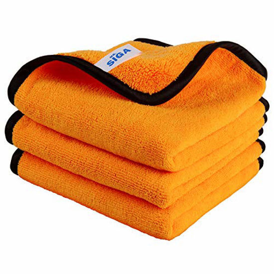 GetUSCart- MR.SIGA Professional Premium Microfiber Towels for Household  Cleaning, Dual-Sided Car Washing and Detailing Towels, Gold, 15.7 x 23.6  inch, 3 Pack