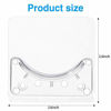 Picture of 6 Piece Adhesive Shower Curtain Rod Holder, Adhesive Wall Mounted Shower Rods Holder Drill-Free Install, Adhesive Rod Mount Retainer, No Drilling, Not Include Shower Curtain Rod (Transparent)