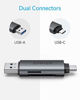 Picture of Anker USB-C and USB 3.0 SD Card Reader, PowerExpand+ 2-in-1 Memory Card Reader with Dual Connectors, for SDXC, SDHC, SD, MMC, RS-MMC, Micro SDXC, Micro SD, Micro SDHC Card, and UHS-I Cards
