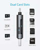 Picture of Anker USB-C and USB 3.0 SD Card Reader, PowerExpand+ 2-in-1 Memory Card Reader with Dual Connectors, for SDXC, SDHC, SD, MMC, RS-MMC, Micro SDXC, Micro SD, Micro SDHC Card, and UHS-I Cards