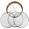 Picture of 4pc Soil Sieve Set, 12" diameter - Stainless Steel Frame Three Interchangeable Sieves With Varying Mesh Sizes Grade - Mix Soil Filter Large Debris Replacement Screens Available Great for Bonsai
