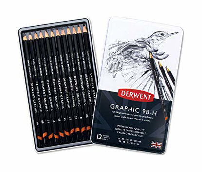 Picture of Derwent Drawing Pencils School Supplies, 12 Count (Pack of 1), Gray
