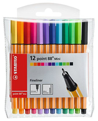 Picture of STABILO Point 88 Mini Pen Set, Set of 12, Multicolor