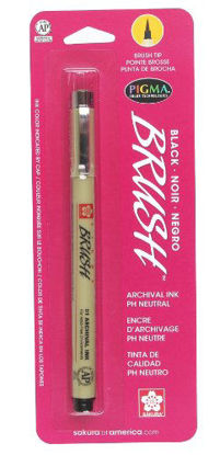 Picture of Sakura 38081 Pigma Blister Card Brush Pen, Black