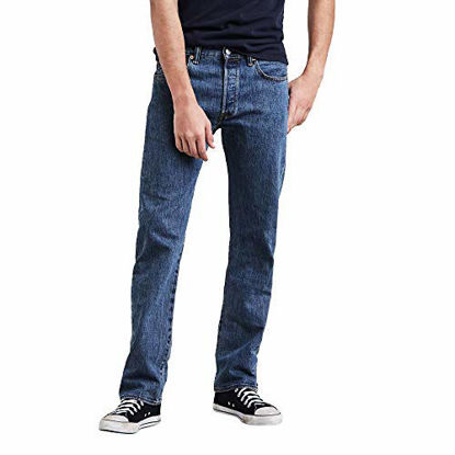 Picture of Levi's Men's 501 Original Fit Jeans, Medium Stonewash (Waterless), 34W x 32L