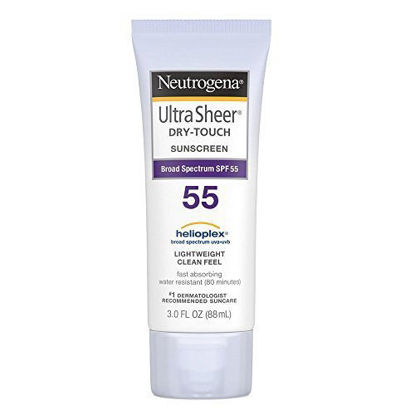 Picture of Neutrogena Ultra Sheer Dry-Touch Water Resistant and Non-Greasy Sunscreen Lotion with Broad Spectrum SPF 55, 3 fl. oz (Pack of 2)