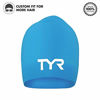 Picture of TYR Long Hair Wrinkle-Free Silicone Swim Cap, Blue
