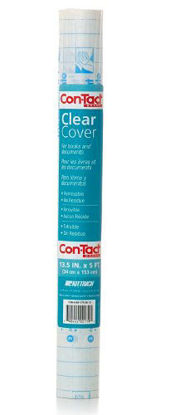 Picture of Con-Tact Brand Clear Adhesive Protective Liner to Cover Books and Documents, 13.5-Inches x 5-Feet (05F-C7R100-12)