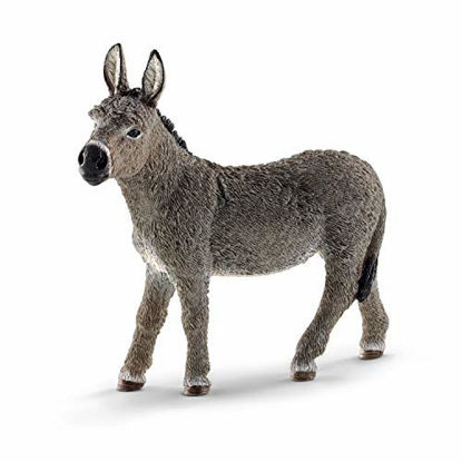 Picture of SCHLEICH Farm World, Animal Figurine, Farm Toys for Boys and Girls 3-8 Years Old, Donkey