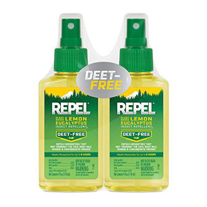 Picture of Repel Plant-Based Lemon Eucalyptus Insect Repellent, Mosquito Repellent, Pump Spray, 4-Ounce, Pack of 2