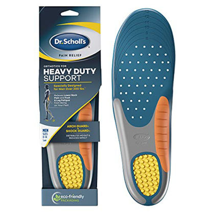 Picture of Dr. Scholl's Heavy Duty Support Pain Relief Orthotics, Designed for Men over 200lbs with Technology to Distribute Weight and Absorb Shock with Every Step (for Men's 8-14)