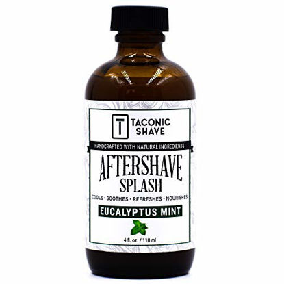 Picture of Taconic Shave, Natural Aftershave Splash 4oz. - Eucalyptus Mint - Skin Cooling, Refreshing and Moisturizing After-Shave Liquid Formula with All-Natural Ingredients - Artisan Made in the USA