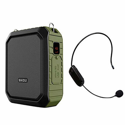 Picture of Wireless Voice Amplifier Bluetooth Teacher Microphone 18W Waterproof Portable Voice Amplifier Headset Mic Rechargeable Voice Enhancer Personal Microphone for Classroom Outdoors