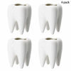 Picture of YOFIT Modern Style Teeth Pots Ceramic Flower Pot, White Succulent Cactus Bonsai Planter Container, Set of 4