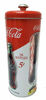 Picture of The Tin Box Company Coke Holder Tin with 20 Paper Straws Inside, 3-3/8 x 8-1/4"H, Red and White
