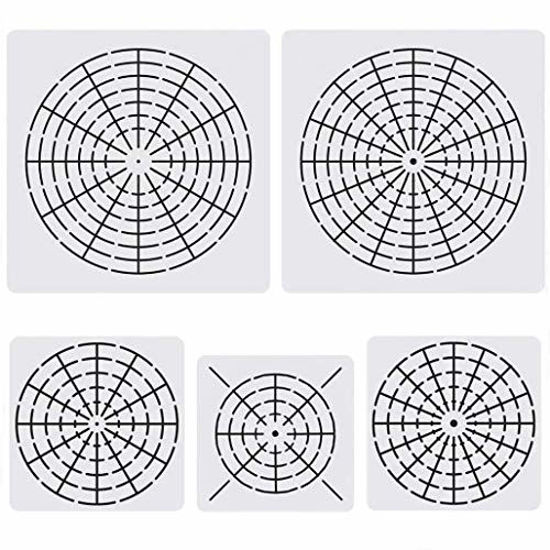 GetUSCart- 5 Pieces Mandala Dot Painting Tool Stencils Template Set, 8 ...