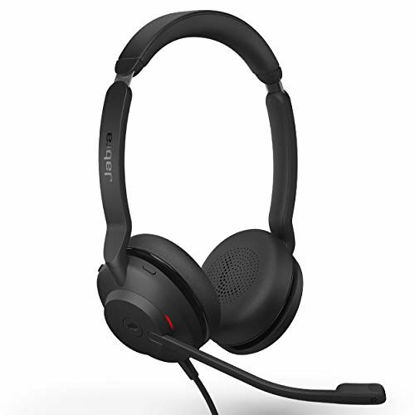 Picture of Jabra Evolve2 30 MS Wired Headset, USB-A, Stereo, Black - Lightweight, Portable Telephone Headset with 2 Built-in Microphones - Work Headset with Superior Audio and Reliable Comfort