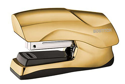 Picture of Bostitch Office Heavy Duty 40 Sheet Stapler, Small Stapler Size, Fits into The Palm of Your Hand; Gold Chrome