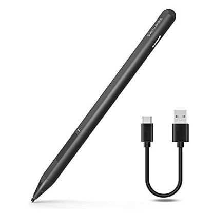 Picture of RENAISSER Stylus Pen for Surface, USB-C Charging, Designed in Houston, Made in Taiwan, 4096 Pressure Sensitivity, 100% Match Surface Pro X/7/6/5 Magnetic Attachment, Rechargeable, Raphael 520C