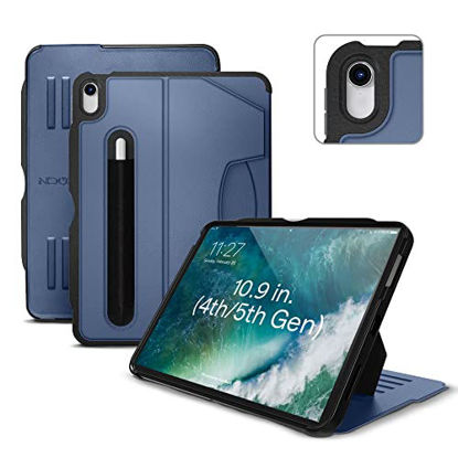 Picture of ZUGU CASE (New Model) The Alpha Case for 10.9 Inch iPad Air Gen 4 & 5 (2020/2022) - Protective, Ultra Thin, Magnetic Stand, Sleep/Wake Cover - Slate Blue
