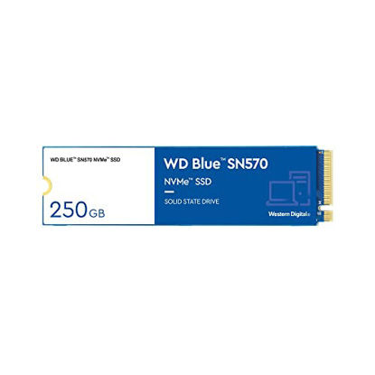 Picture of Western Digital 250GB WD Blue SN570 NVMe Internal Solid State Drive SSD - Gen3 x4 PCIe 8Gb/s, M.2 2280, Up to 3,300 MB/s - WDS250G3B0C