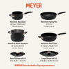 Picture of Meyer Accent Series - Hard Anodized Nonstick and Stainless Steel Pots and Pans / Essential Cookware Set, 6 Piece, Matte Black