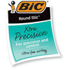 Picture of BIC Round Stic Xtra Precision Ballpoint Pen, Fine Point (0.8mm), Black, 12-Count