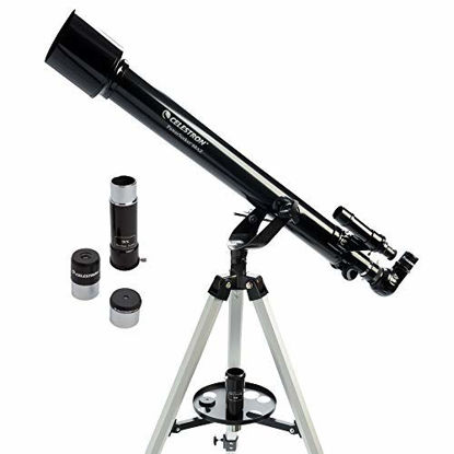 Picture of Celestron - PowerSeeker 60AZ Telescope - Manual Alt-Azimuth Telescope for Beginners - Compact and Portable - BONUS Astronomy Software Package - 60mm Aperture