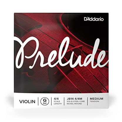 Picture of D'Addario J814 4/4M Prelude Silk and Steel violin Strings, Medium