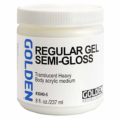 Picture of Golden 30405 Acrylic Medium Regular Gel Semi-Gloss, 8-Ounce