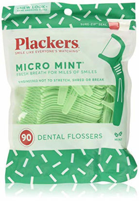 Picture of Plackers Micro Mint Freshens Breath, Mint, 90 Count