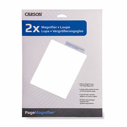 Picture of Carson 2x Power Rigid Frame 8.5x11 Inch Page Magnifier for Reading Newspapers, Magazines, Books and More (DM-21)